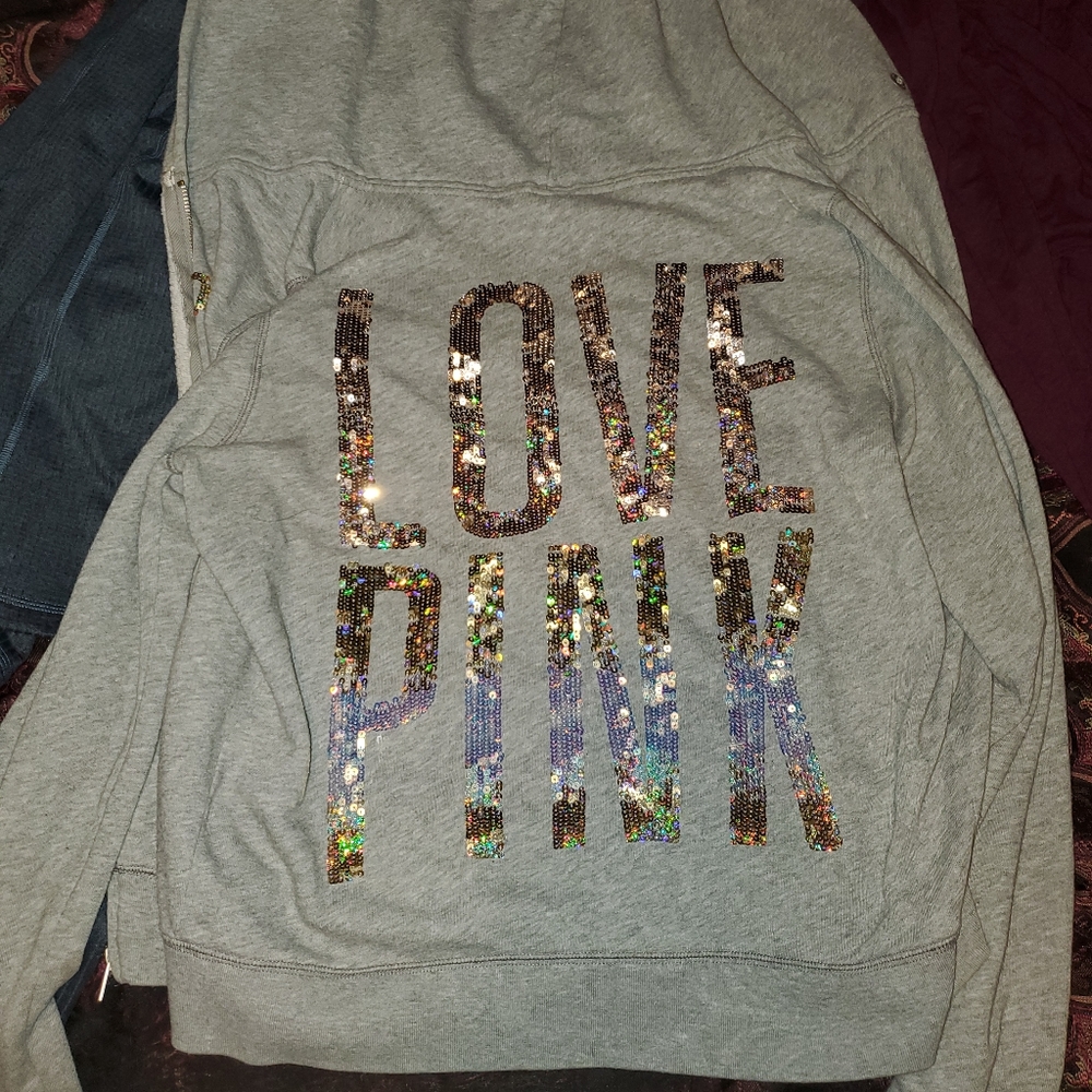 Size medium VS Pink sequin jacket